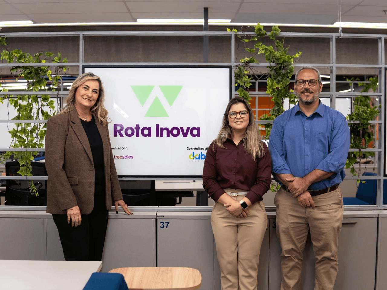 Telog presente no evento de lançamento do Rota Inova